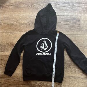 Volcom black Hoodie with Iconic Emblem EUC